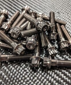 12 Point Wheel Bolt (Black Chrome) - 40 count