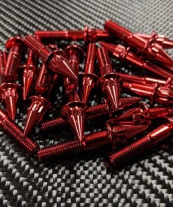 12 Point Spiked Wheel Bolt (Kandy Red ) - 40 count
