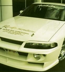 Abflug Front Bumper Spoiler & PIAA695 Fog Lights for 1996-98 Nissan Skyline GT-S [R33] (late)